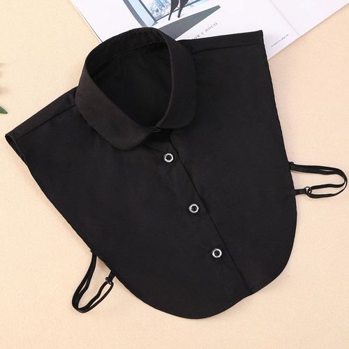 Faux Col Brodé Noir Et Blanc, Décoration De Chemise Détachable, Chemisier, Hauts, Faux Revers, Vêtements Pour Femmes, Cravates, Accessoires