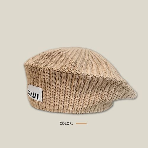 Bérets Tricotés Pour Femmes, Style Artiste Français, Bonnet Chaud, Rétro Anglais, Solide, Document Élégant, Dame, Hiver, Automne