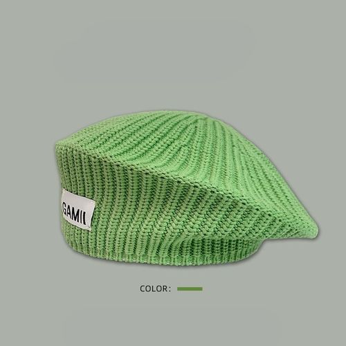 Bérets Tricotés Pour Femmes, Style Artiste Français, Bonnet Chaud, Rétro Anglais, Solide, Document Élégant, Dame, Hiver, Automne