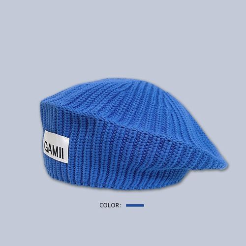 Bérets Tricotés Pour Femmes, Style Artiste Français, Bonnet Chaud, Rétro Anglais, Solide, Document Élégant, Dame, Hiver, Automne