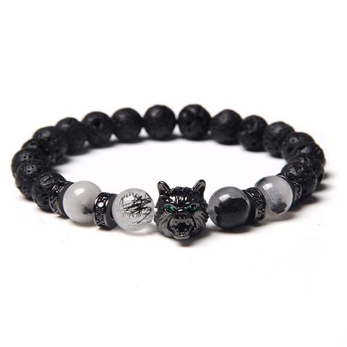 Bracelet Perlé En Pierre Naturelle Pour Hommes, Fait À La Main, ¿Il De Tigre Bleu, Bijoux Énergétique Pour Coiffure De Loup Noir, Nouvelle Collection