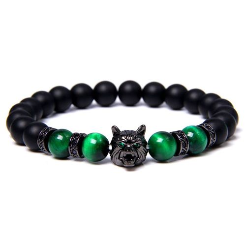 Bracelet Perlé En Pierre Naturelle Pour Hommes, Fait À La Main, ¿Il De Tigre Bleu, Bijoux Énergétique Pour Coiffure De Loup Noir, Nouvelle Collection