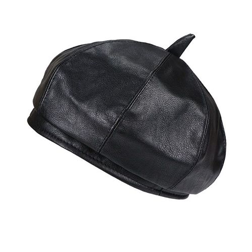 Bérets En Métal Punk Pour Femme, Chapeau En Cuir Joleather, Chapeau De Peintre En Plein Air, Octogonal Vintage, Décontracté Et Élégant, Fête, Automne Et Hiver