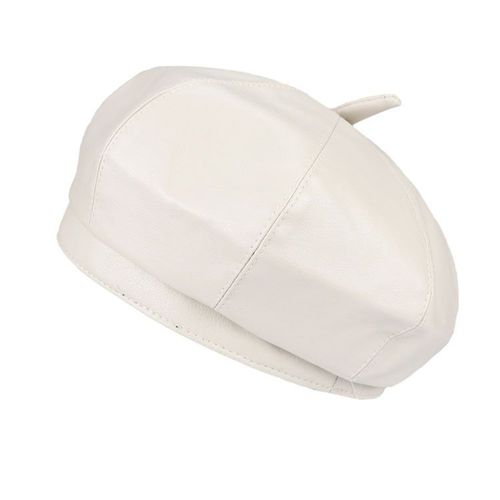 Bérets En Métal Punk Pour Femme, Chapeau En Cuir Joleather, Chapeau De Peintre En Plein Air, Octogonal Vintage, Décontracté Et Élégant, Fête, Automne Et Hiver