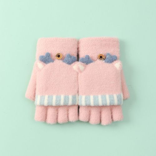 Gants De Noël En Laine Tricotés Sans Doigts, Épais Et Chauds Pour Hommes Et Femmes, Mitaines À Doigts Exposés, Hiver