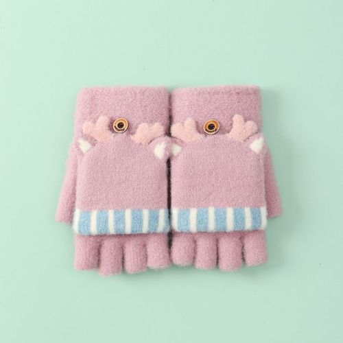 Gants De Noël En Laine Tricotés Sans Doigts, Épais Et Chauds Pour Hommes Et Femmes, Mitaines À Doigts Exposés, Hiver