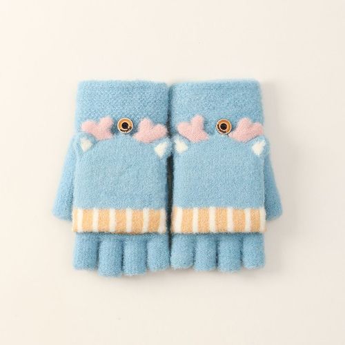 Gants De Noël En Laine Tricotés Sans Doigts, Épais Et Chauds Pour Hommes Et Femmes, Mitaines À Doigts Exposés, Hiver