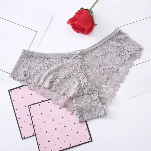 Culotte Taille Haute En Dentelle Florale Pour Femme, Lingerie Sans Couture, Sous-Vêtement, Grande Taille