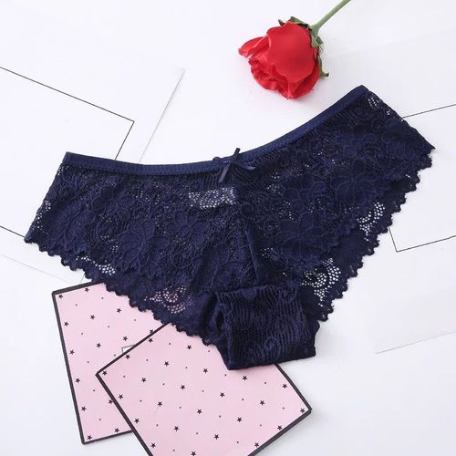 Culotte Taille Haute En Dentelle Florale Pour Femme, Lingerie Sans Couture, Sous-Vêtement, Grande Taille