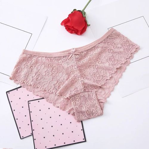 Culotte Taille Haute En Dentelle Florale Pour Femme, Lingerie Sans Couture, Sous-Vêtement, Grande Taille