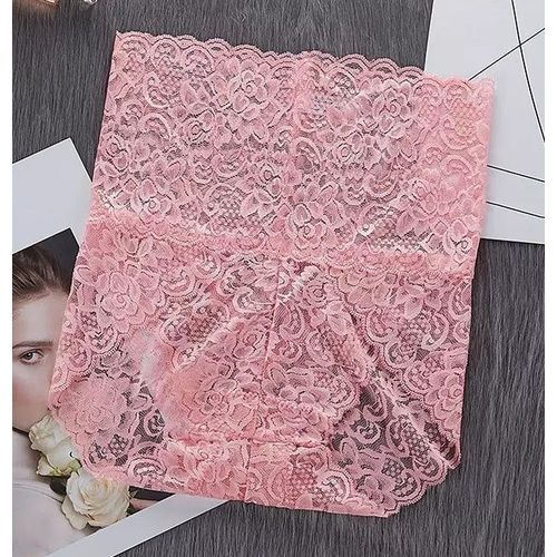 Culotte Taille Haute En Dentelle Florale Pour Femme, Lingerie Sans Couture, Sous-Vêtement, Grande Taille