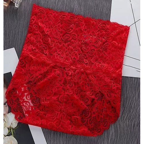 Culotte Taille Haute En Dentelle Florale Pour Femme, Lingerie Sans Couture, Sous-Vêtement, Grande Taille