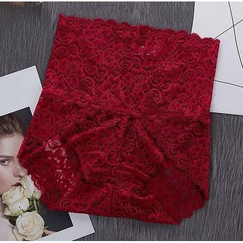 Culotte Taille Haute En Dentelle Florale Pour Femme, Lingerie Sans Couture, Sous-Vêtement, Grande Taille