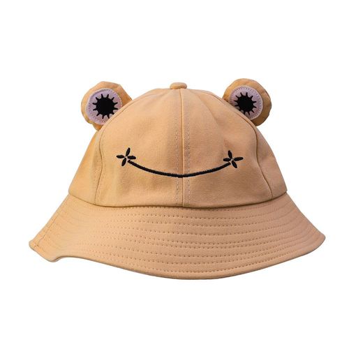 Chapeau Bob En Forme De Grenouille Pour Hommes Et Femmes, 1 Pièce, Chapeau De Pêche, Panama, Dessin Animé, Mignon, Pour L'extérieur