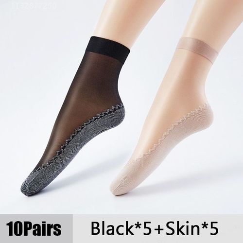 Chaussettes En Velours Souple Pour Femmes, Coordonnantes, Épissure Astronomique, Transparentes, Ultra-Fines, Respirantes, Printemps, Été, 10 Paires