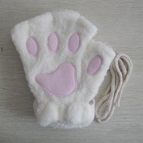 Gants Sans Doigts En Fourrure De Lapin Pour Femmes Et Filles, Mitaines En Peluche, Optique Douce, Chaud, Flexible, Demi-Doigt, Hiver