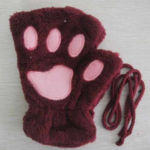 Gants Sans Doigts En Fourrure De Lapin Pour Femmes Et Filles, Mitaines En Peluche, Optique Douce, Chaud, Flexible, Demi-Doigt, Hiver