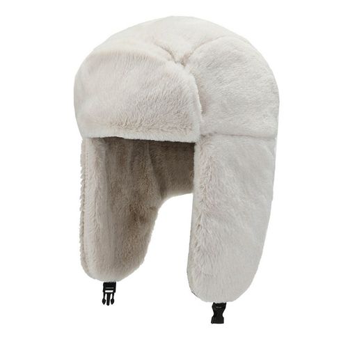 Chapeau De Ski En Fausse Fourrure Pour Homme Et Femme, Couvre-Oreilles Chaud, Épais, En Peluche, Coupe-Vent, Bombardier Russe