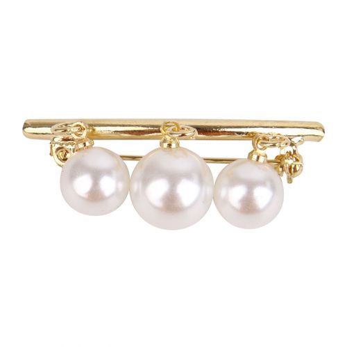 Broche À Double Perle Fixe, Épingle De Sécurité, Accessoires Pour Femmes, Broches Vintage Pour Robe D'été, Décoration De Bijoux À Clip