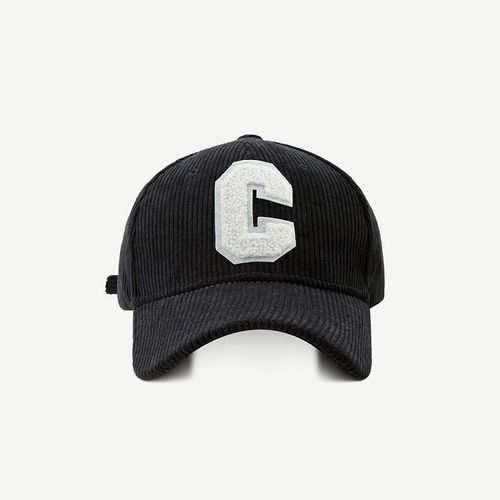 Casquette De Baseball En Velours Côtelé Pour Hommes Et Femmes, Chapeau De Soleil Unisexe, Réglable, Décontracté, Sport, Lettre C, Visière De Couleur Unie, Hip Hop