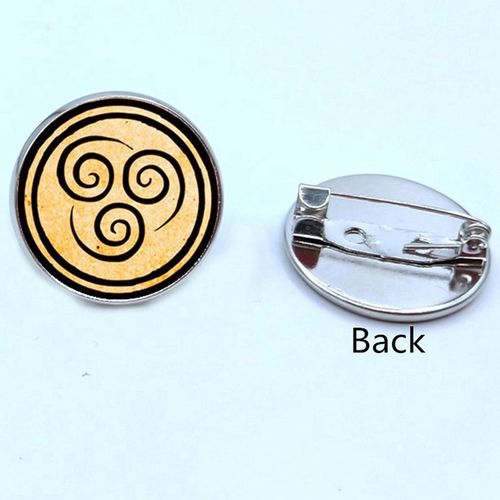 Broche Avatar Le Dernier Maître De L'air, Épingle À Cabochon En Verre, Tribu Du Feu Et De L'eau, Bijoux Du Royaume, Nouveau