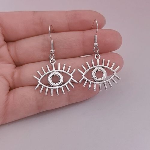 Boucles D'oreilles ¿Il De Démon En Verre Rouge/Noir, Bijoux Gothiques ¿Il De Lune Pour Femmes, ¿Il Maléfique À La Mode, Cadeau