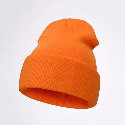 Bonnet D'hiver Uni Tricoté Pour Homme Et Femme, Couvre-Chef En Laine, Doux Et Ample, Idéal Pour Le Ski, La Rue, Collection Automne/Hiver