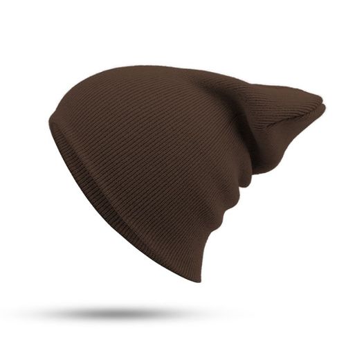 Bonnet D'hiver Uni Tricoté Pour Homme Et Femme, Couvre-Chef En Laine, Doux Et Ample, Idéal Pour Le Ski, La Rue, Collection Automne/Hiver