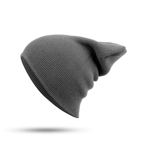 Bonnet D'hiver Uni Tricoté Pour Homme Et Femme, Couvre-Chef En Laine, Doux Et Ample, Idéal Pour Le Ski, La Rue, Collection Automne/Hiver