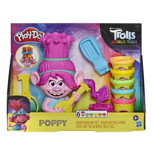 Trolls Play-Doh Poppy Cheveux Arc-En-Ciel