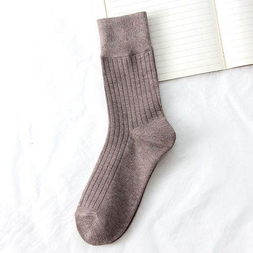Chaussettes Rétro En Coton Pour Femmes, 1 Paire, Automne, Hiver, Ogo, Solide, Document, Longues, Coréennes, Japonaises, Pour Filles