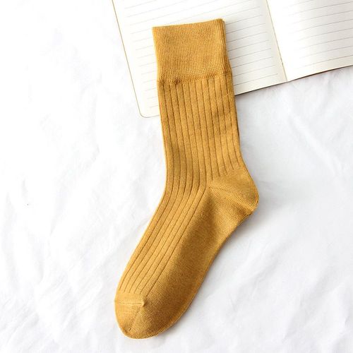 Chaussettes Rétro En Coton Pour Femmes, 1 Paire, Automne, Hiver, Ogo, Solide, Document, Longues, Coréennes, Japonaises, Pour Filles