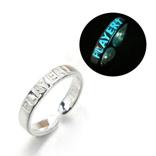 Bague Tournante En Métal Bleu Et Vert Pour Homme Et Femme, Anneau À Ouverture Réglable, Bijoux Fluorescents Pour Couple, 2022