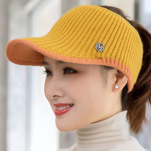 Chapeaux Tricotés Pour Femmes, Coupe-Vent Ajouré, Queue De Cheval, Pour Le Sport, Élastique, Chaud, Collection Automne Et Hiver