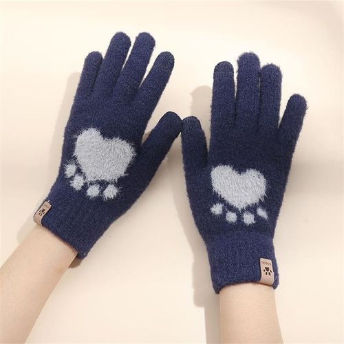 Gants De Vison À Griffes Pour Femmes, Mitaines À Rabat Sans Doigts, En Laine Chaude, Pour Écran Tactile, En Tricot Pour Hommes