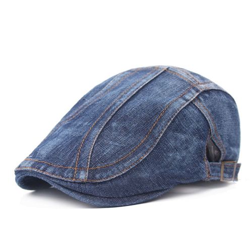 Béret En Jean Ajustable Pour Hommes Et Femmes, Casquette De Journal, Gatsby Cabbie, Casquette De Conduite, À Visière Avant, Automne