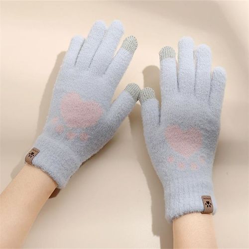 Gants De Vison À Griffes Pour Femmes, Mitaines À Rabat Sans Doigts, En Laine Chaude, Pour Écran Tactile, En Tricot Pour Hommes