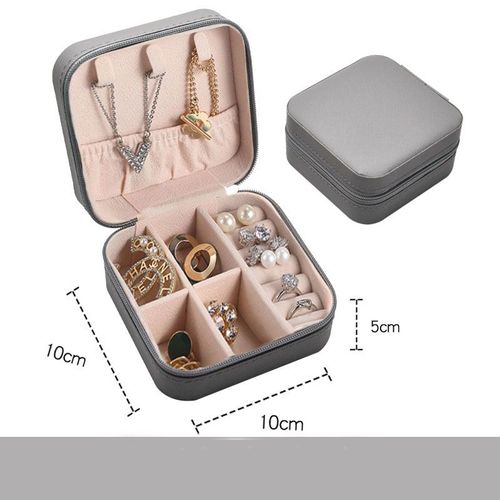 Boîte À Bijoux En Cuir Pu, Mini Boîte À Bijoux Portable De Voyage, Organisateur De Bijoux, Collier Boucles D'oreilles Bagues, Boîte De Rangement, Coffret Cadeau