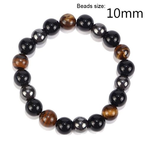 Bracelet En Pierre D'obsidienne Hématite, Perle D'oeil De Tigre, Perte De Poids, Fait À La Main, Amincissant, Équilibre Énergétique, Bijoux Pour Femmes