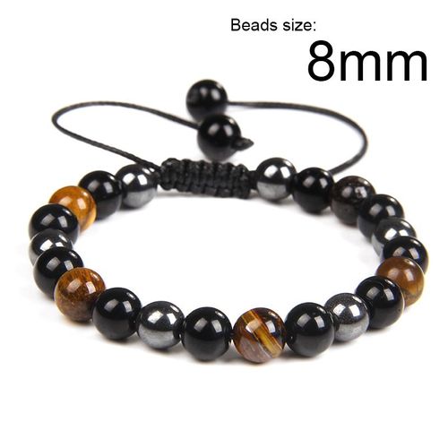 Bracelet En Pierre D'obsidienne Hématite, Perle D'oeil De Tigre, Perte De Poids, Fait À La Main, Amincissant, Équilibre Énergétique, Bijoux Pour Femmes