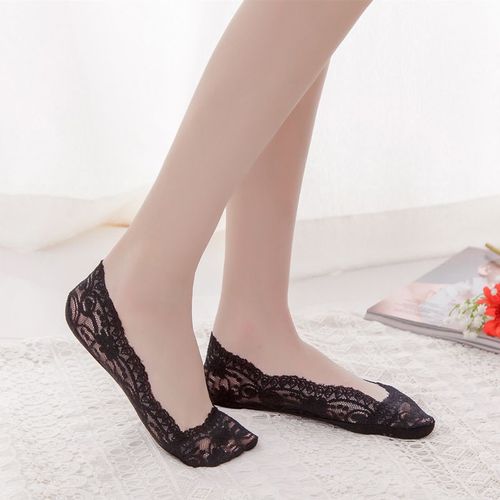 Chaussettes D'été Coordonnantes En Gel De Pton Pour Femmes Et Filles, 5 Paires, Bateau, Semelle Invisible En Coton, Coordonnantes