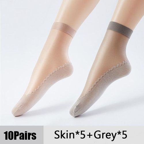 Chaussettes En Velours Souple Pour Femmes, Coordonnantes, Épissure Astronomique, Transparentes, Ultra-Fines, Respirantes, Printemps, Été, 10 Paires