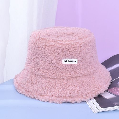 Chapeau De Pêcheur En Fausse Fourrure D'agneau Pour Filles, Casquette De Rue En Plein Air, Chapeau De Bol Chaud D'automne Et D'hiver, En Peluche Douce Pour Femmes