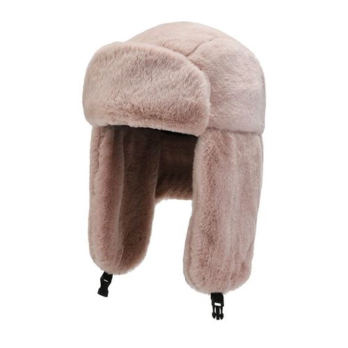 Chapeau De Ski En Fausse Fourrure Pour Homme Et Femme, Couvre-Oreilles Chaud, Épais, En Peluche, Coupe-Vent, Bombardier Russe