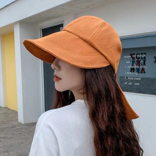 Chapeau De Soleil À Large Bord Pour Femmes, Portable, Pliable, Pour La Plage, Anti-Uv, Avec Visière Ajustable
