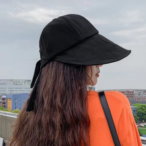 Chapeau De Soleil À Large Bord Pour Femmes, Portable, Pliable, Pour La Plage, Anti-Uv, Avec Visière Ajustable