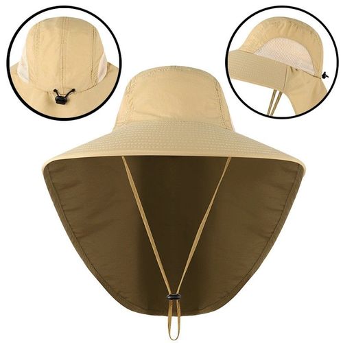Chapeau De Pêche En Plein Air Pour Hommes Et Femmes, Séchage Rapide, Protection Du Cou, Casquette Visière, Anti Uv, Respirant, Chapeaux De Pêche, Été