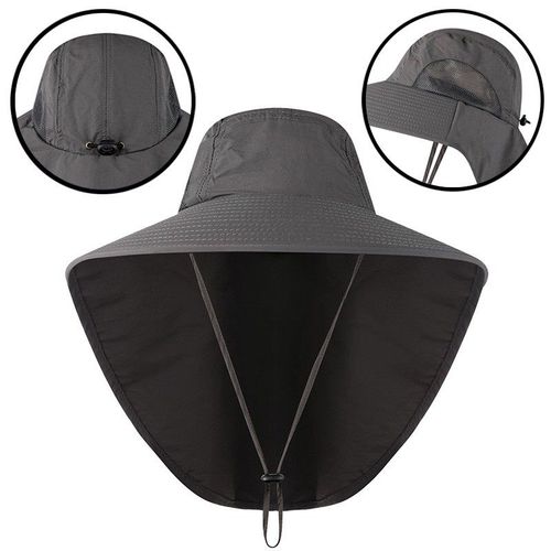 Chapeau De Pêche En Plein Air Pour Hommes Et Femmes, Séchage Rapide, Protection Du Cou, Casquette Visière, Anti Uv, Respirant, Chapeaux De Pêche, Été