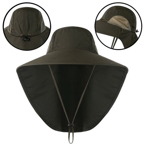 Chapeau De Pêche En Plein Air Pour Hommes Et Femmes, Séchage Rapide, Protection Du Cou, Casquette Visière, Anti Uv, Respirant, Chapeaux De Pêche, Été