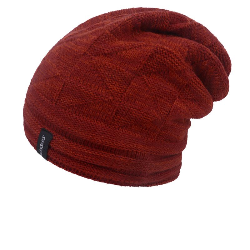 Chapeau En Laine Coréenne Chaud, À Empiler, Couleur Unie, Épais, Pour Femme, Ski, Ample, Tête De Mort, Hiver